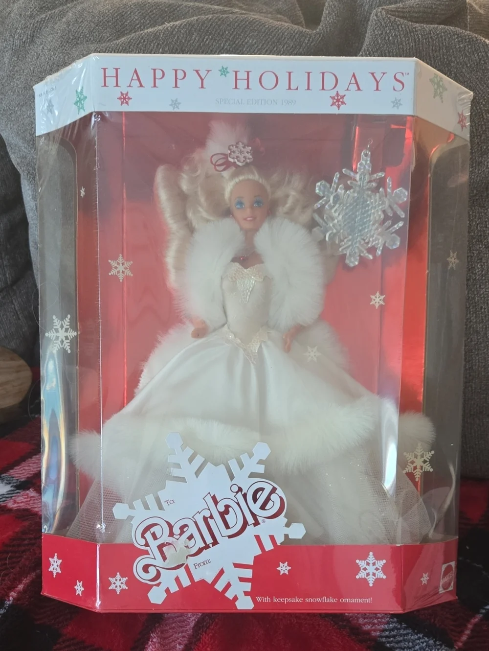 Barbie White Holiday Gown Doll with Snowflake Ornament - Barbie